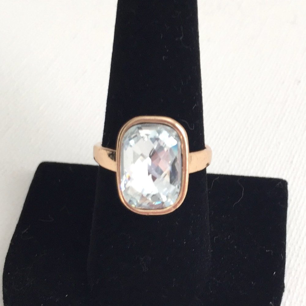 Alter'd State Gold Tone Clear Jeweled Ring   9